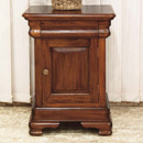 Vanessa dark wood 1 door bedside cabinet furniture