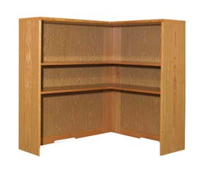 Veneer corner desk hutches cherry