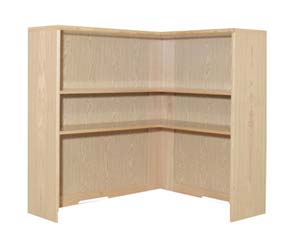 Veneer corner desk hutches maple