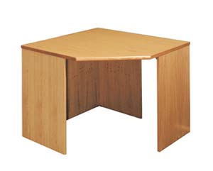 Veneer corner linking desk cherry