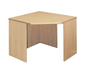 Veneer corner linking desk maple