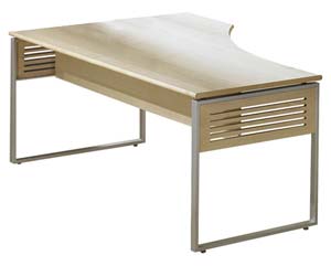 Veneer ergo desk & steel frame