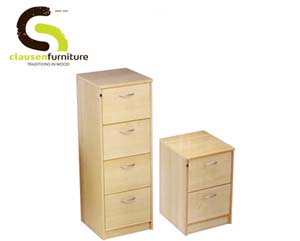 Unbranded Veneer filing cabinets maple