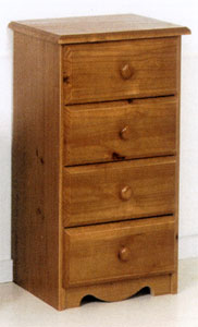 Verona 4 drawer bedside