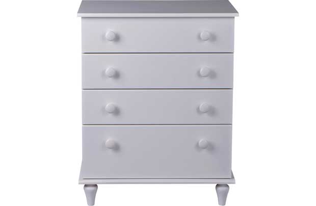 Unbranded Victoriana 4 Drawer Chest - White