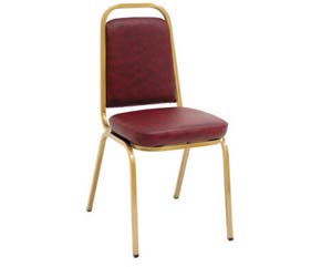 Unbranded Vinyl banquet chair(gold frame)