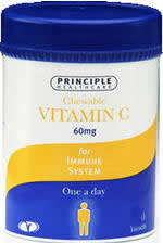 Vitamin C Chewable Tablets (180 x 60mg) by Principle - Half Price