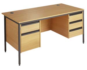 Unbranded VL assembled executive H-leg desk