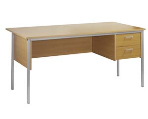 Unbranded VL Budget clerical H-leg shallow drawer desk