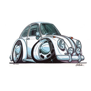 VW Beetle Mk 1 - White Kids T-shirt