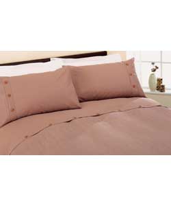 Waffle Double Duvet Cover Set - Mocha