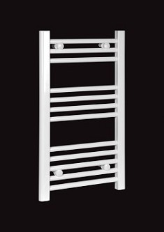 Rail Size 400mm x 700mmBTU 607Watts 178White D Ladder Flat heated towel rail5 year manufacturers gua