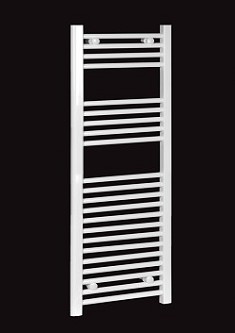 Rail Size 500mm x 1100mmBTU 1248Watts 366White D Ladder Flat heated towel rail5 year manufacturers g