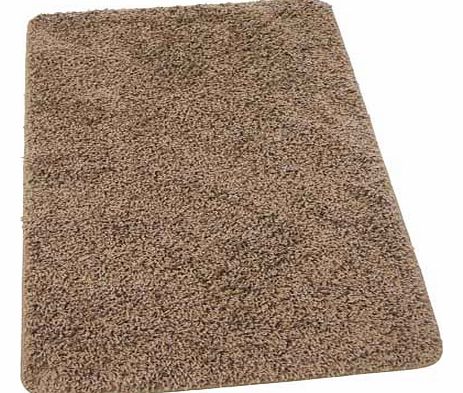 Unbranded Washable Shaggy Bath Mat - Latte