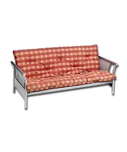 Washington Futon/Terracotta Check Mattress