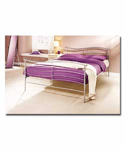 Wave Metal Double Bedstead