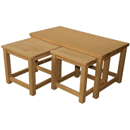 Unbranded Wealden 2 in 1 Nest of Tables (Oiled Finish)