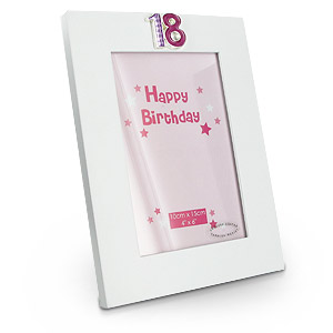 Unbranded White 4 x 6 18 Birthday Photo Frame