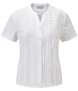 Unbranded White Crochet Front Blouse