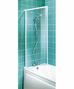 White Framed Bath Screen