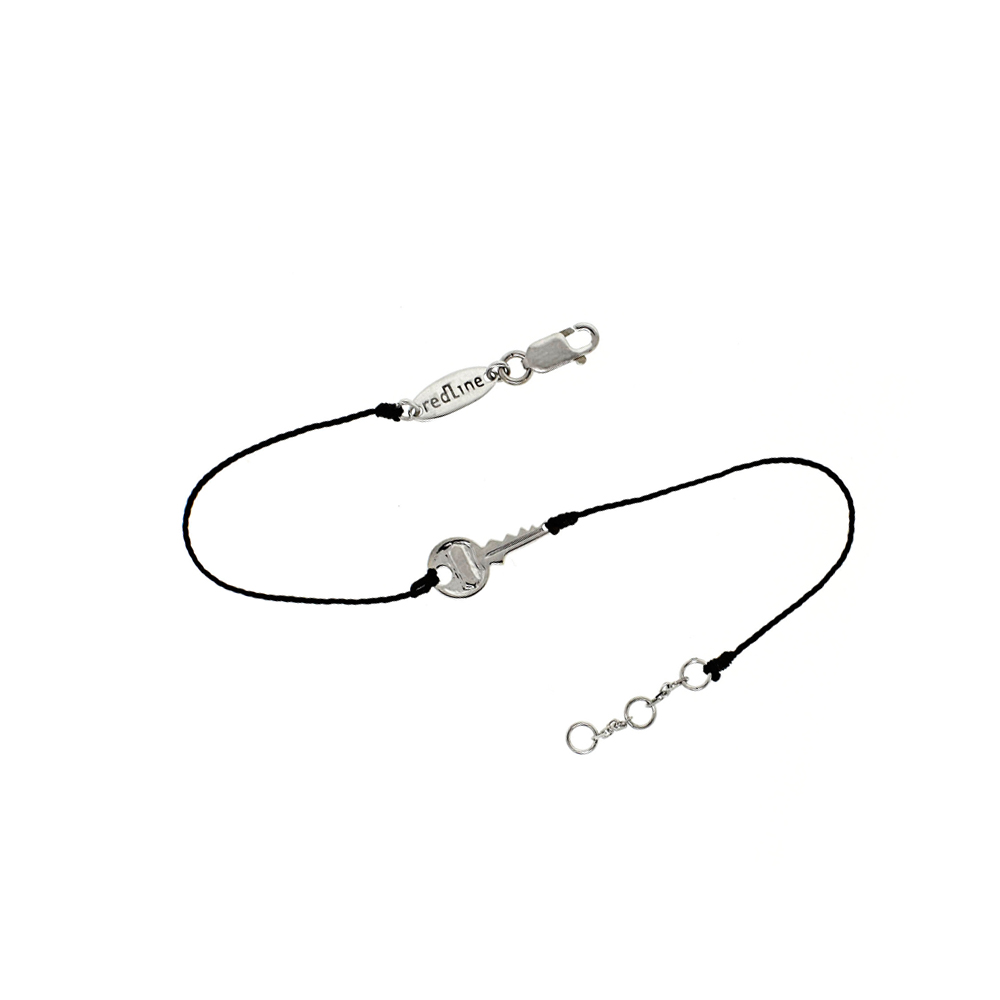 Unbranded White Gold Key Bracelet - Black