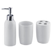 Unbranded White Porcelain 3 Piece Accessory Set