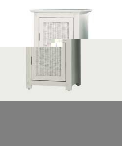 Unbranded White Rattan Effect Shaker Cabinet