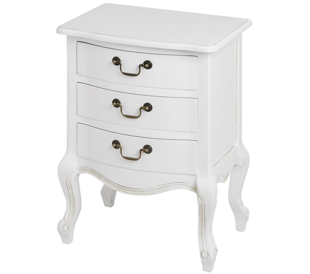 Unbranded White Room 3 Drawer Bedside Cabinet