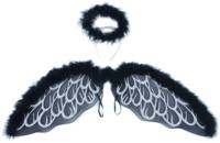Wings Angel Wings and Halo Black