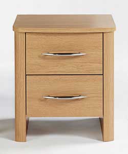 Woburn 2-Drawer Bedside Chest - Oak