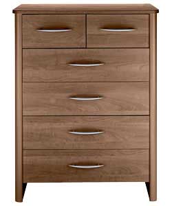 Woburn 4 Wide 2 Narrow Drawer Chest - Walnut