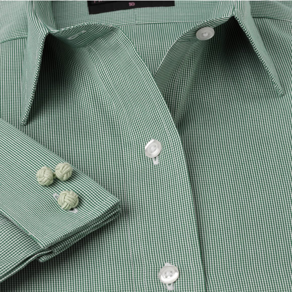 Unbranded Women`s Green Check Classic Shirt