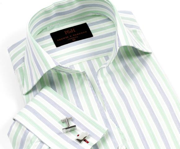 Womens Lime Fireze Stripe Fitted Shirt