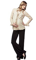 Womens Maternity Ruffle Blouse