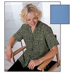 Womens Mid Blue Weave Print Business Blouse - Size 10