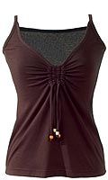 Womens Ruched Bead Detail Top