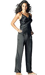 Womens Silk Feel Pyjamas