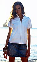 Womens Zip Through Top