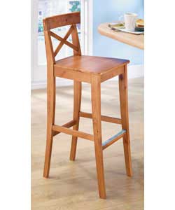 Wooden Cross Back Stool