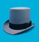 Wool Felt Top hat, grey small