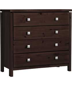 Unbranded Wren 4 Drawer Chest - Warm Black