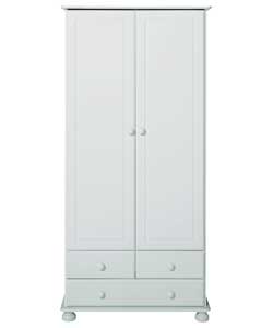 Unbranded Wycombe 2 Door 3 Drawer Wardrobe - White