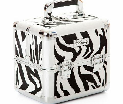 Urbanity Zebra Aluminium Makeup Cosmetic Beauty Case