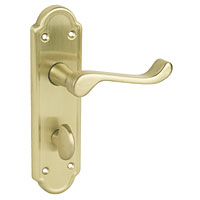 Ashworth Satin Brass Bathroom Lever