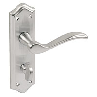 Paris Lever Bathroom Set Satin Chrome Plated