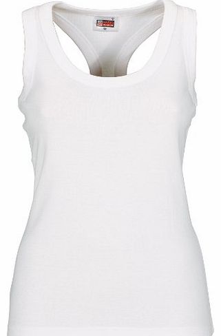 US BASIC U.S BASIC LADIES RACERBACK VEST TOP - 6 GREAT COLOURS (M - SIZE 10, WHITE)