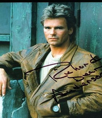 US TV Autographs RICHARD DEAN ANDERSON as Angus Macgyver - MacGyver GENUINE AUTOGRAPH