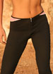 Shimmer contrast zip flare - longer leg