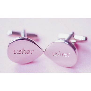 silver nickel plated cufflinks