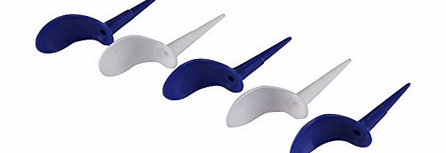 Vakind 50PCS Golf Anti Slice Tee Hemisphere Golf Nail Blue   White Set